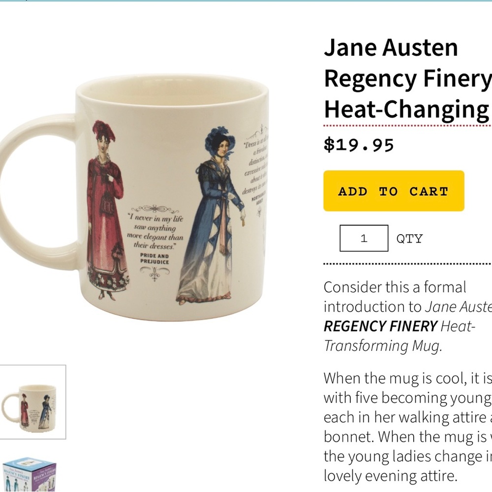 Jane Austin mug and sticky note set NEW - Picture 3 of 6